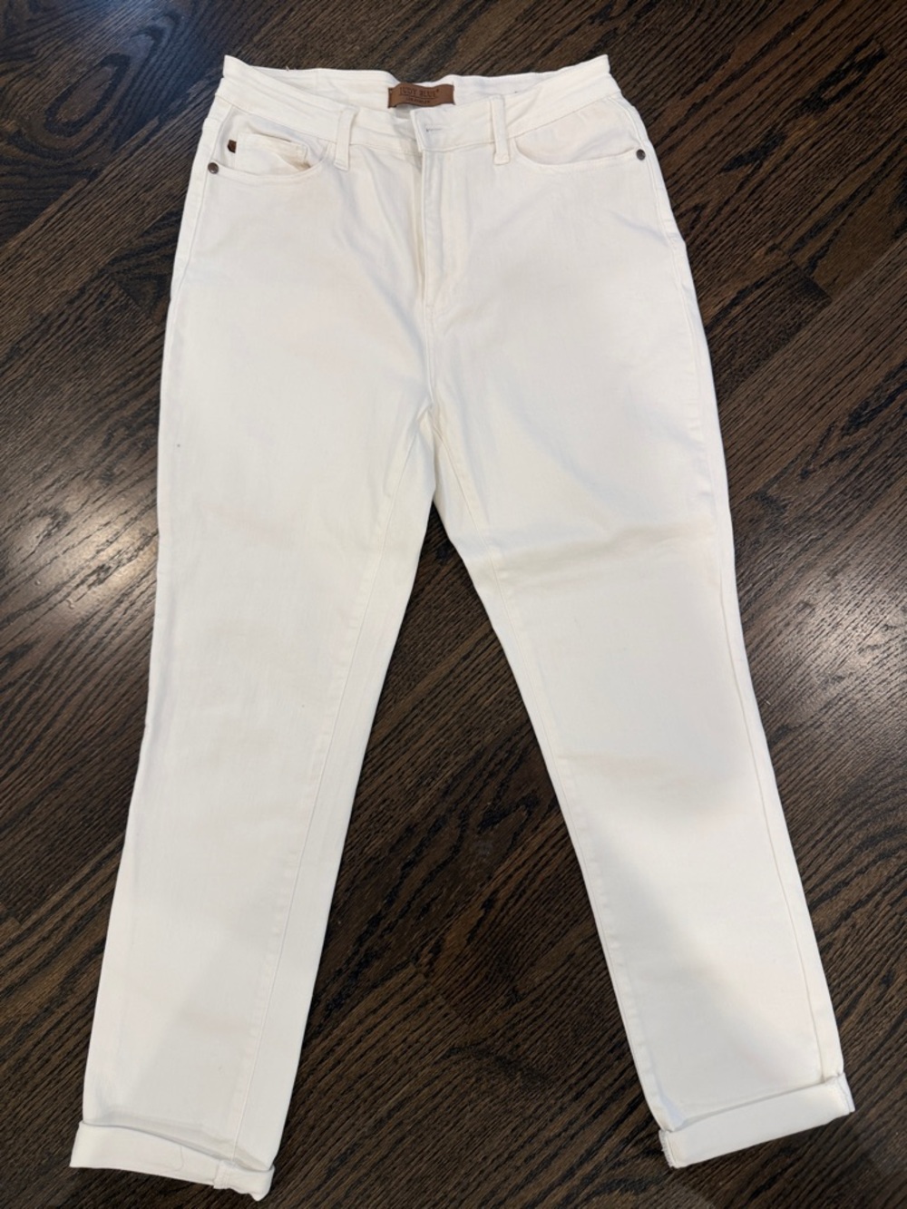 Judy Blue White Boyfriend Jeans
